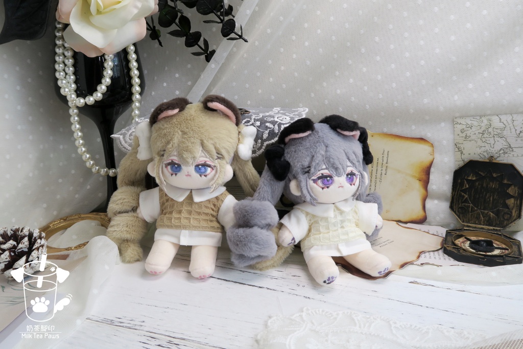 【10cmぬいぐるみ・ぬい服】フェイクレイヤードシャツ(6色)