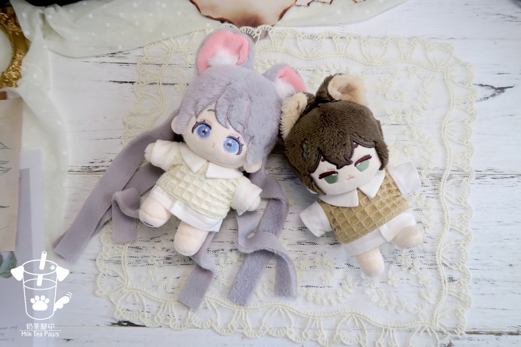 【10cmぬいぐるみ・ぬい服】フェイクレイヤードシャツ(6色)