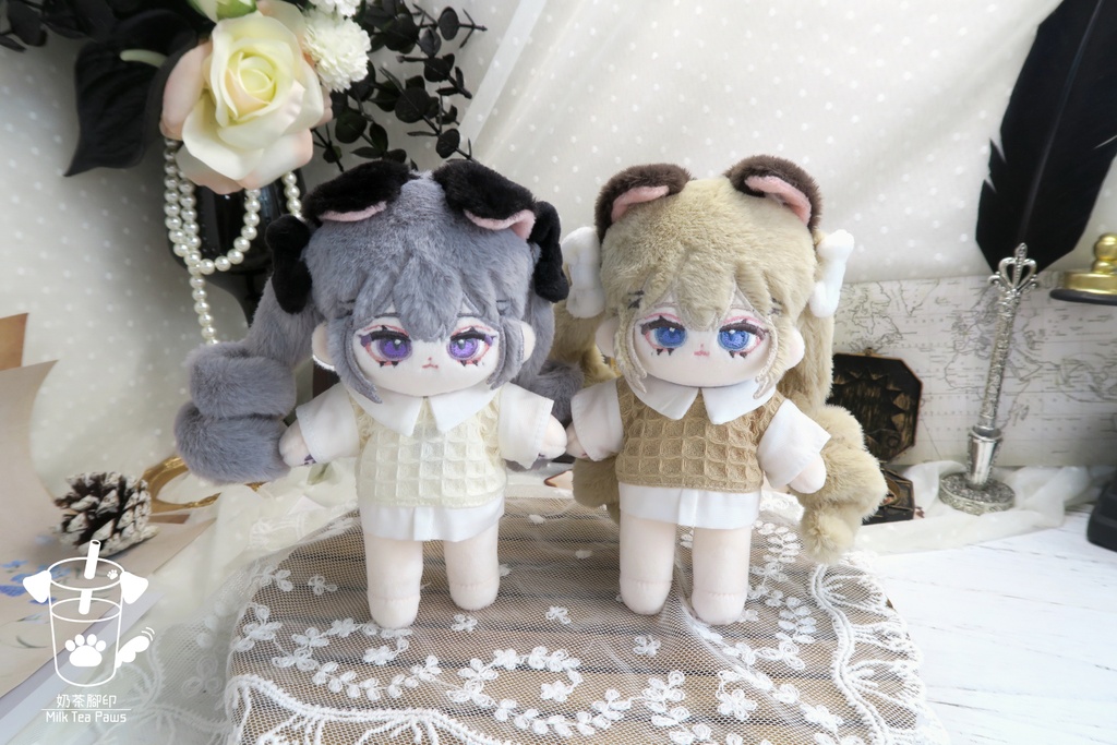 【10cmぬいぐるみ・ぬい服】フェイクレイヤードシャツ(6色)