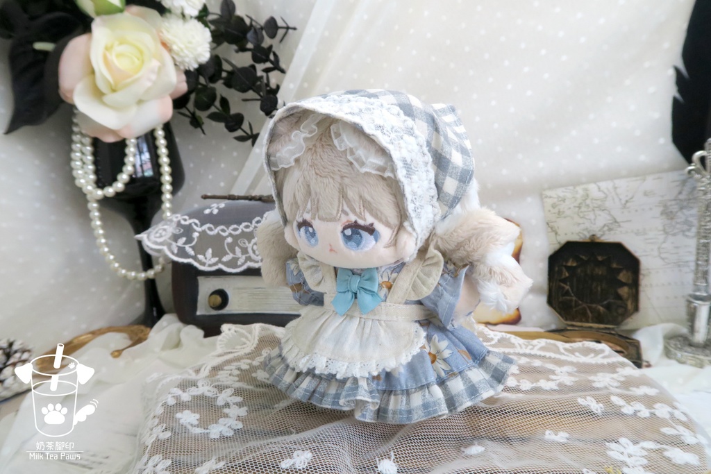 【10cmぬいぐるみ・ぬい服】カントリーピクニック・ドレスセット(2色)