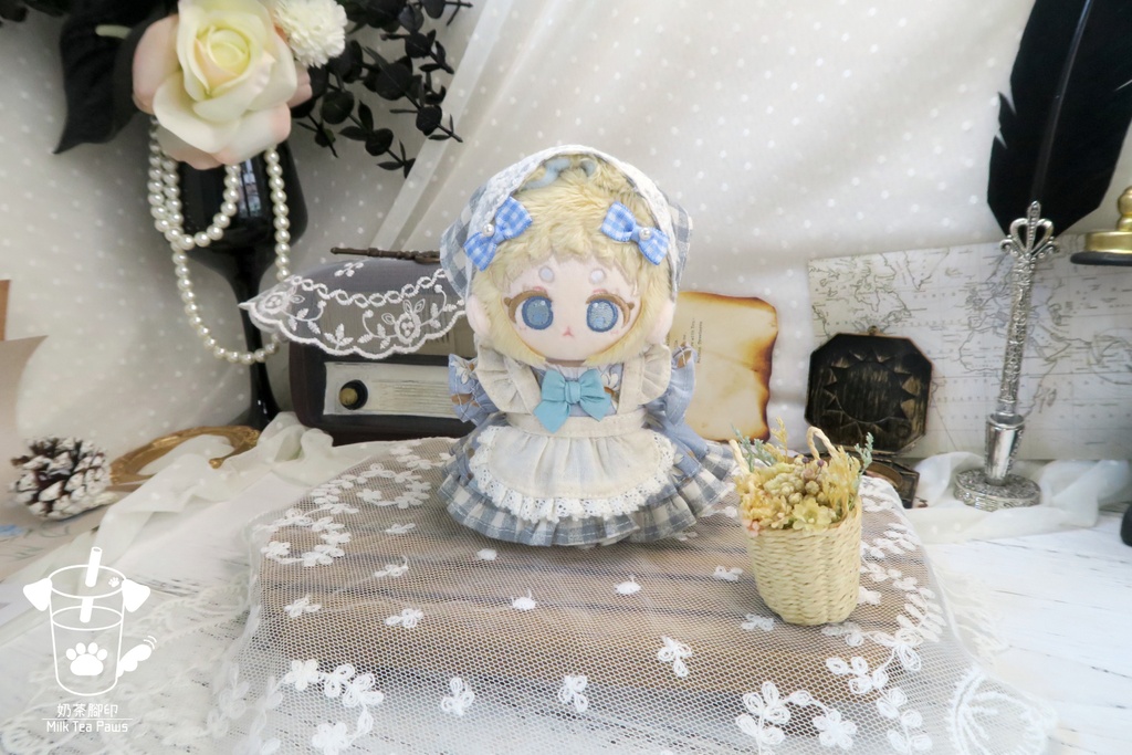 【10cmぬいぐるみ・ぬい服】カントリーピクニック・ドレスセット(2色)