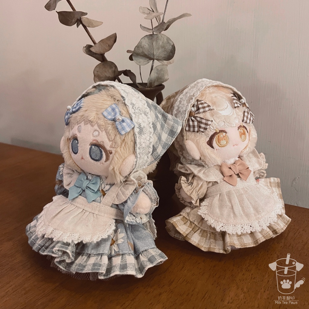 【10cmぬいぐるみ・ぬい服】カントリーピクニック・ドレスセット(2色)