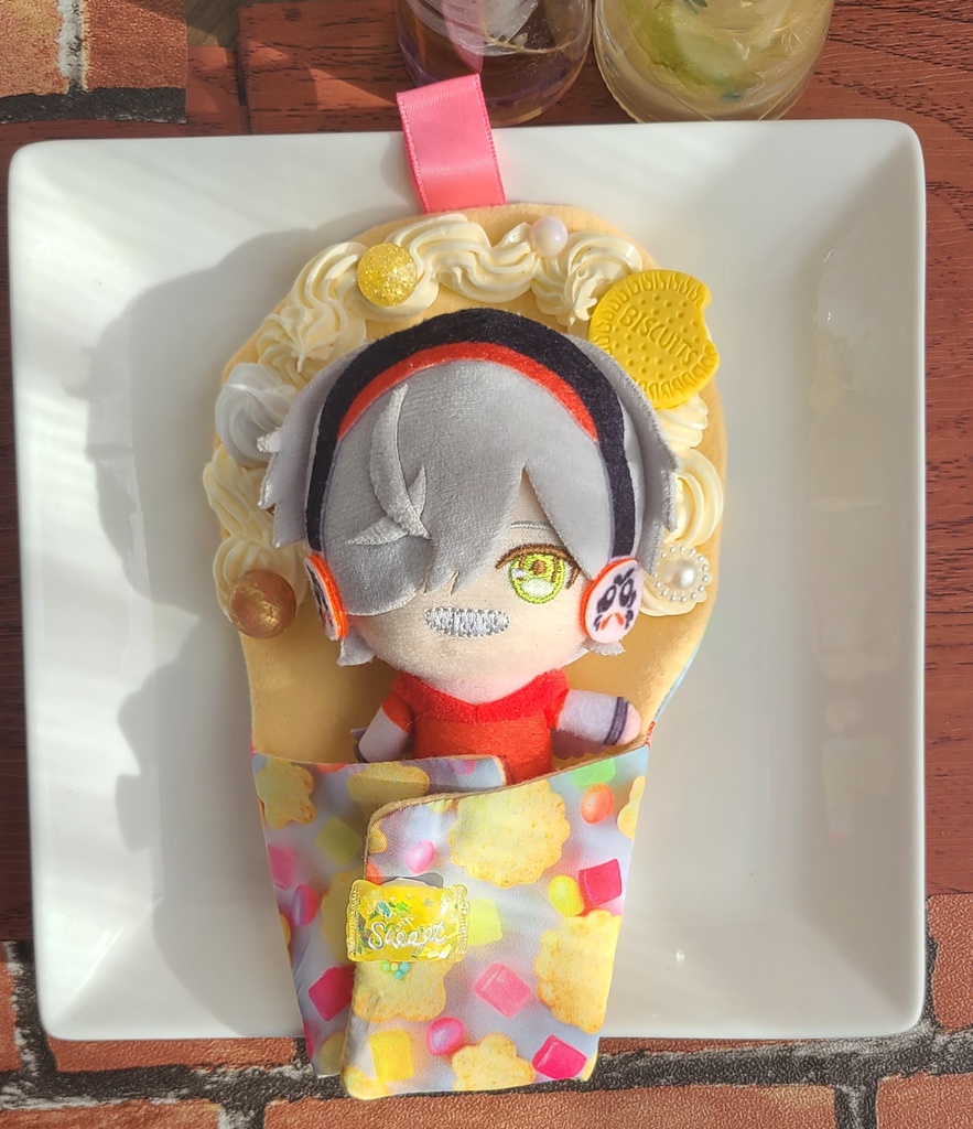 クレープ風 おくるみぬい服