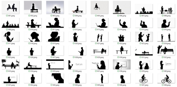 シルエット ビジネス・日常・クリエイティブ