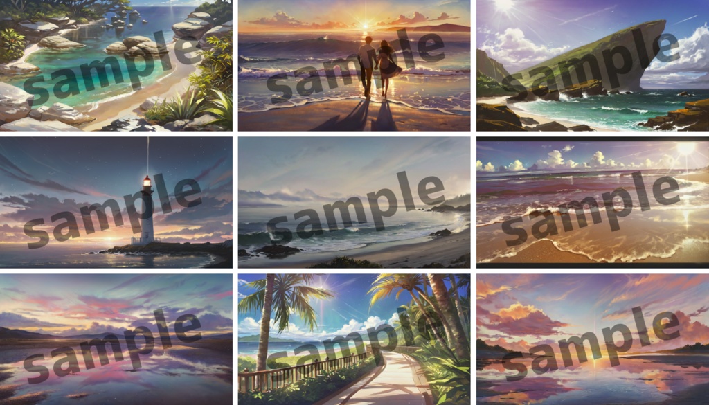 海岸背景パック156枚/TRPG/ココフォリア/パワーポイント資料などに使える!