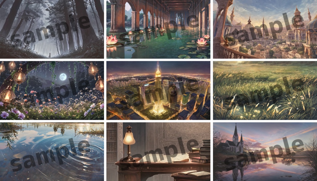 風景背景素材 200 枚/TRPG/ココフォリア/パワーポイント資料などに使える!