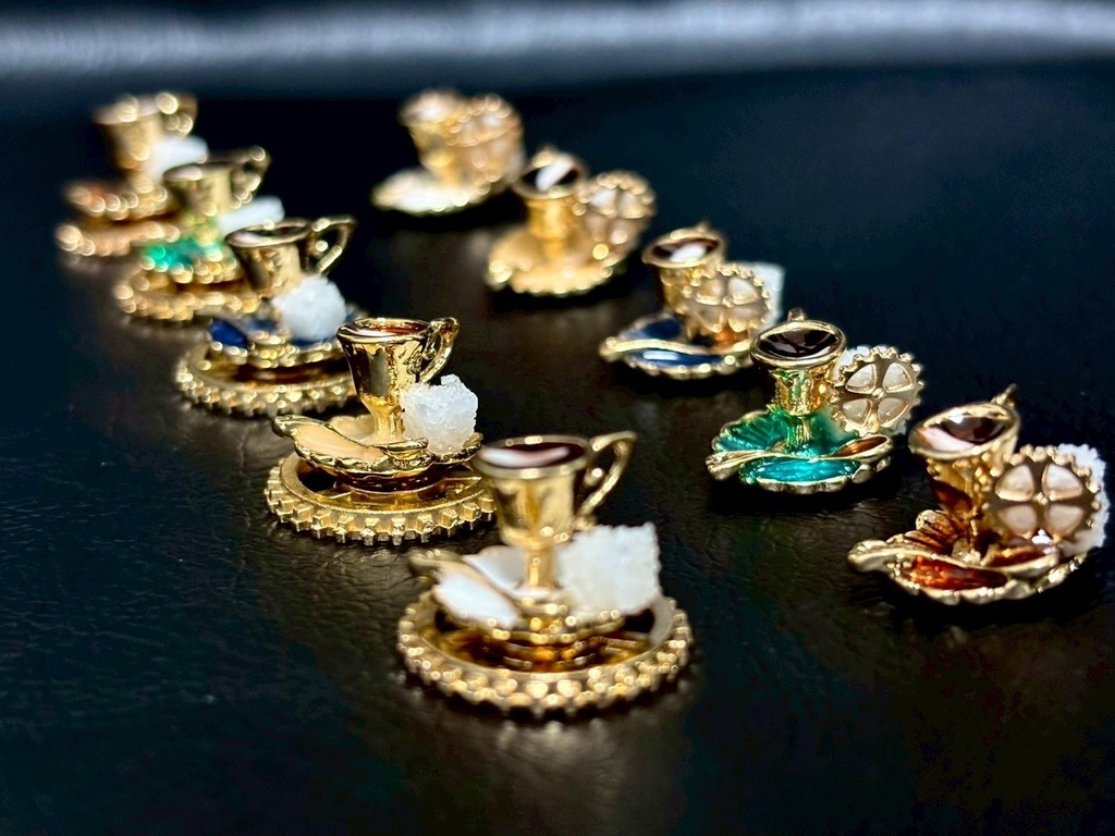 【完売】歯車ソーサーのティーカップリング【スチームパンクと角砂糖が恋をした】