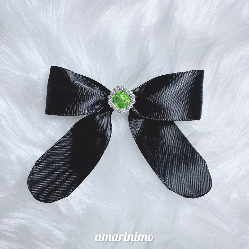 ぬい用 アクセサリー リボン/bow(推し色 黒/black)