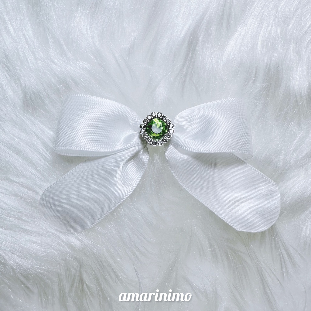 ぬい用 アクセサリー リボン/bow(推し色 白/white)