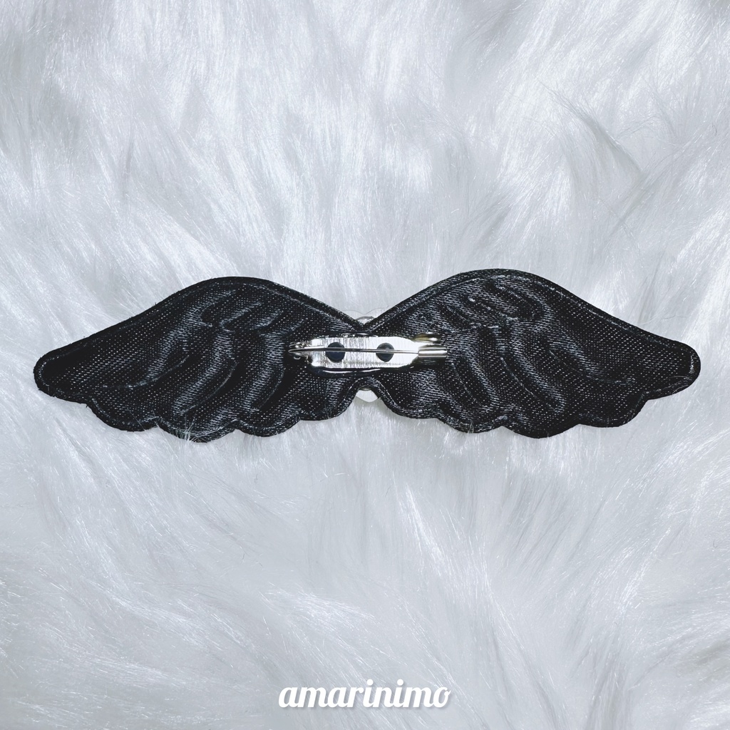 ぬい用 アクセサリー 羽/wing(黒/black)