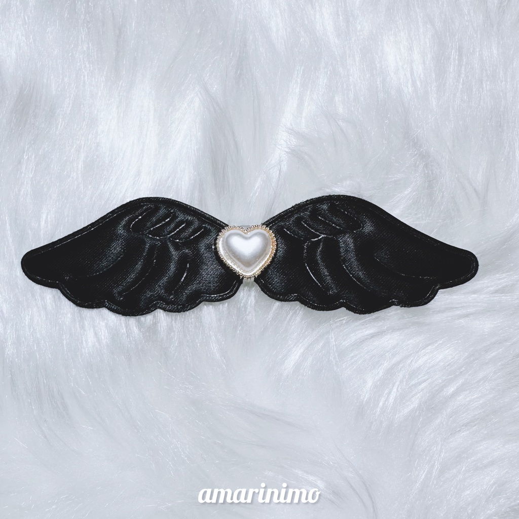 ぬい用 アクセサリー 羽/wing(黒/black)