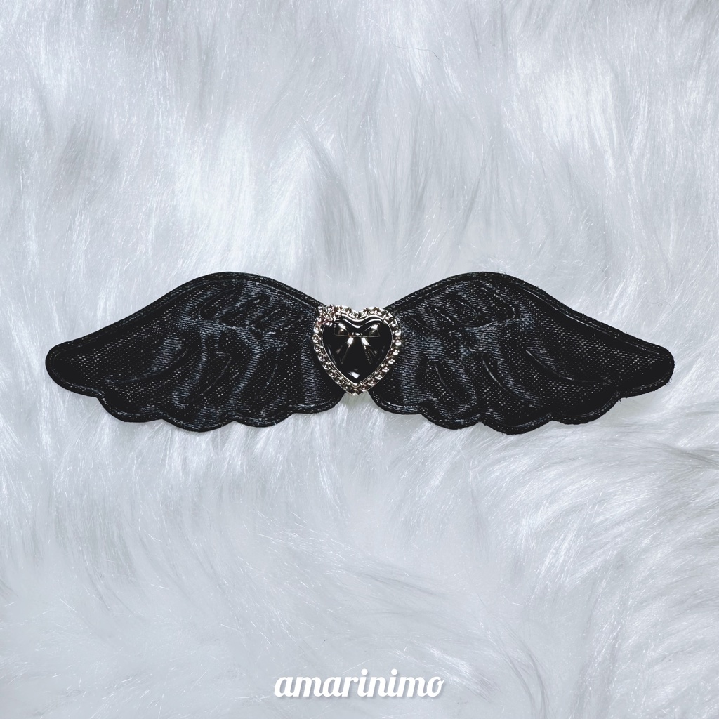 ぬい用 アクセサリー 羽/wing(黒/black)