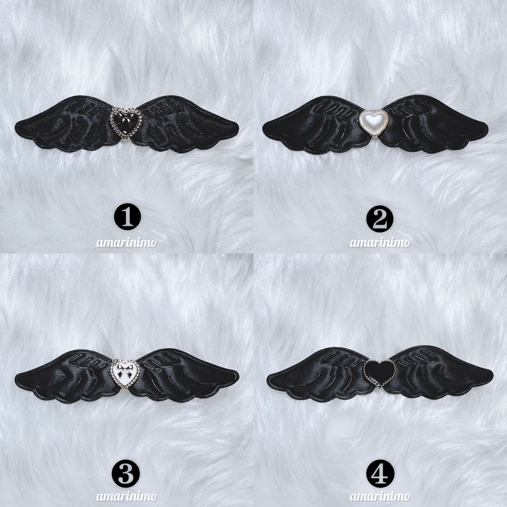 ぬい用 アクセサリー 羽/wing(黒/black)