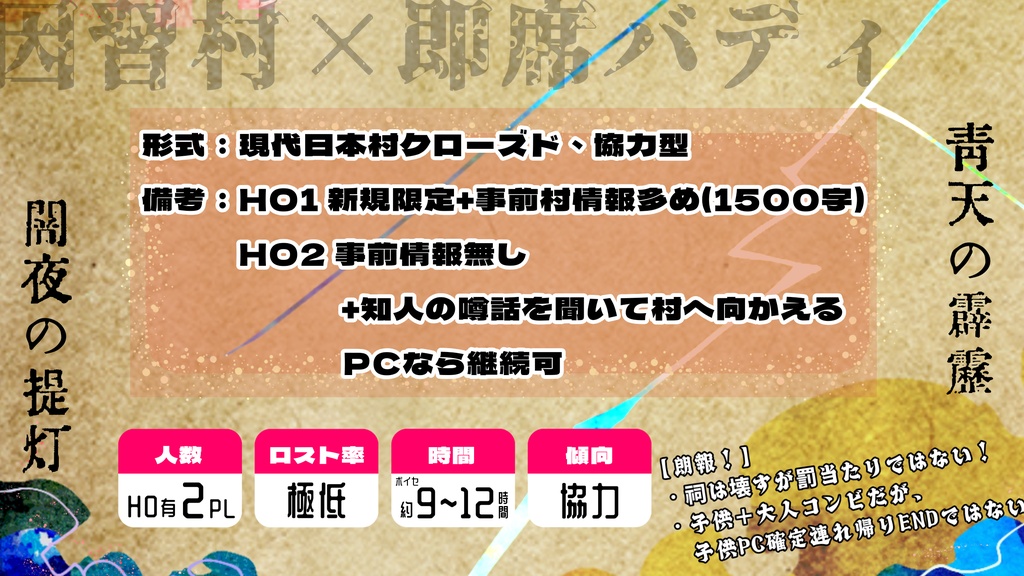 CoC6th【曇天灯して霹靂とす】SPLL:E191230