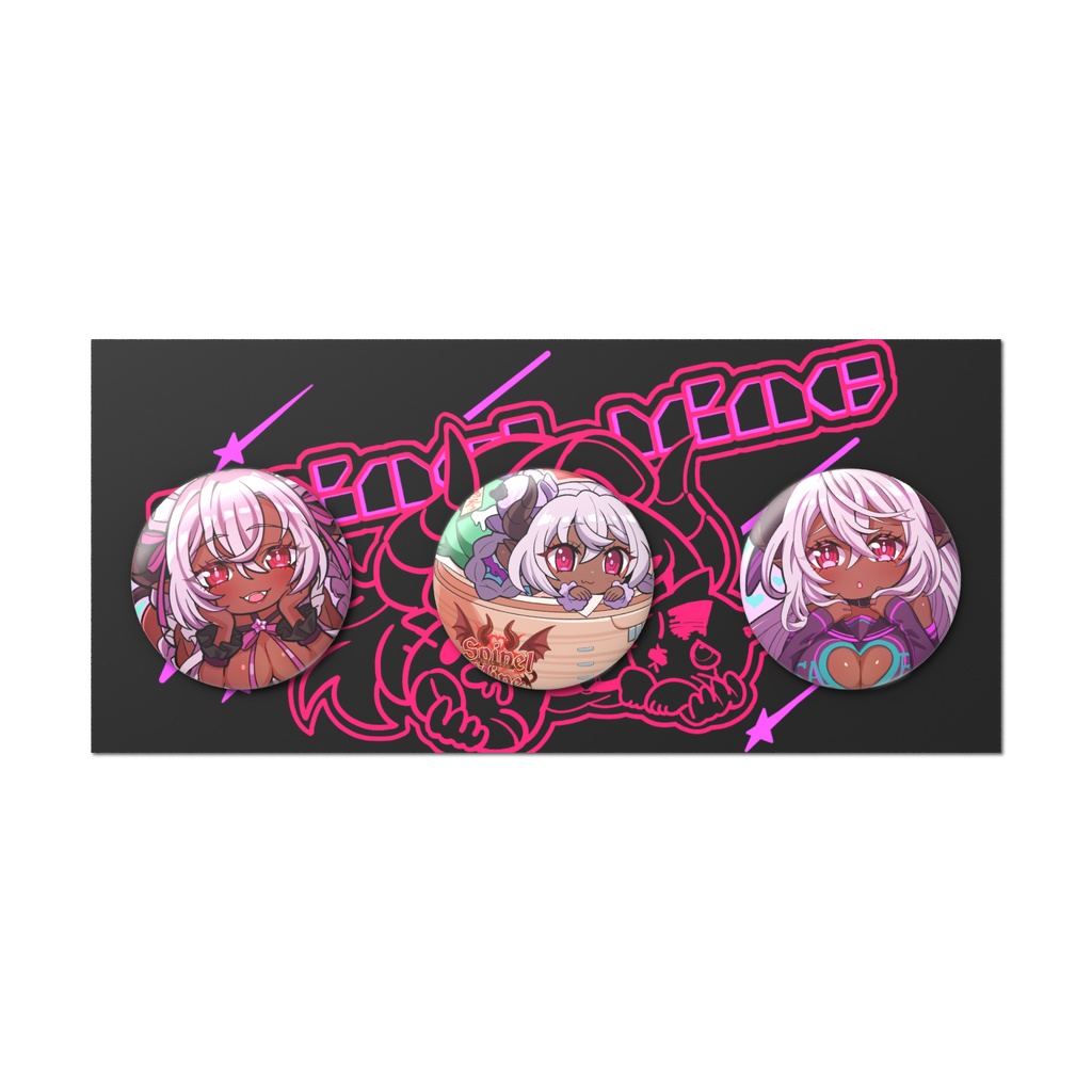 スタンプ絵柄缶バッジセット