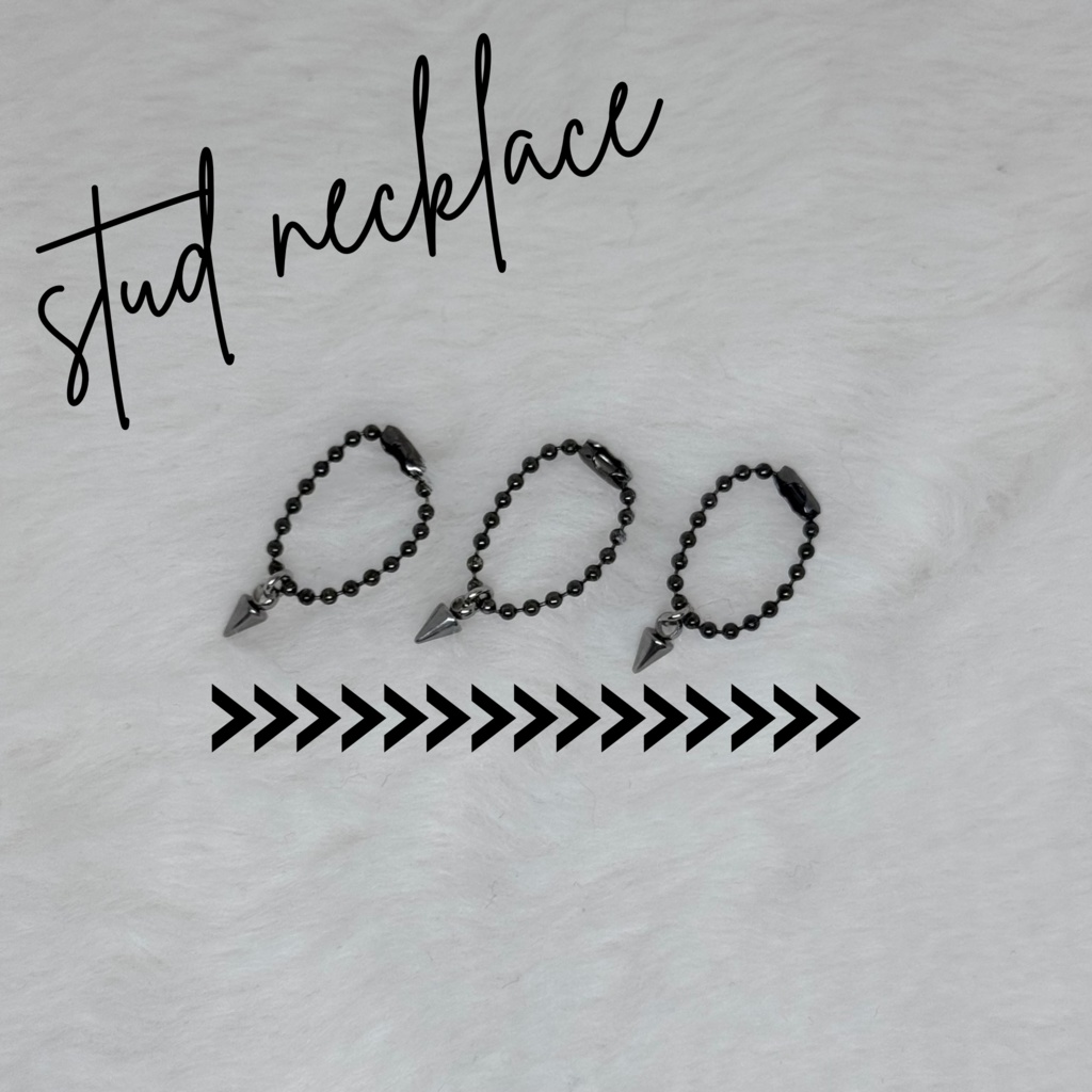 stud necklace𖤐ˊ˗