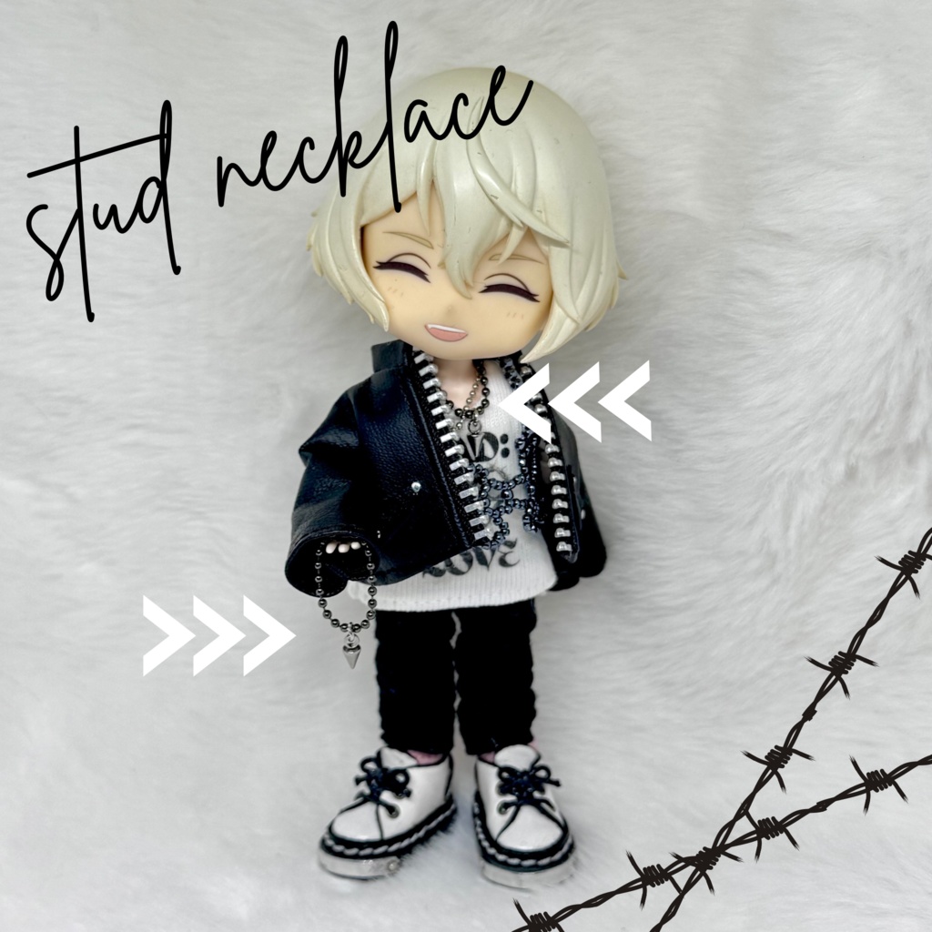 stud necklace𖤐ˊ˗
