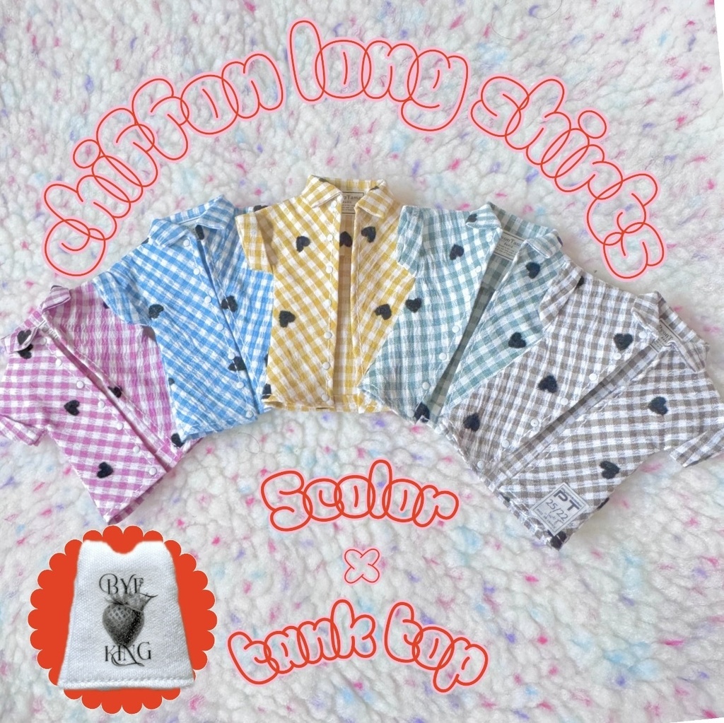 chiffon  long shirt set 🌷