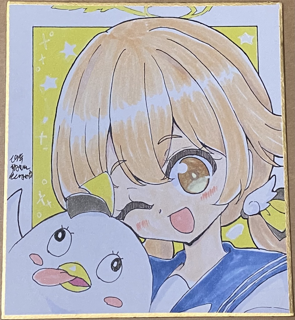 【原画 色紙】ブルアカ ヒフミ