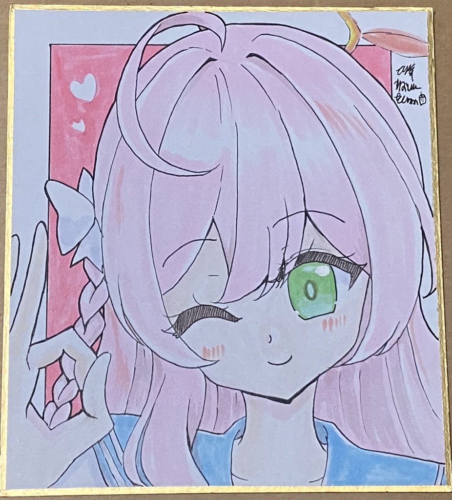 【原画 色紙】ブルアカ ハナコ