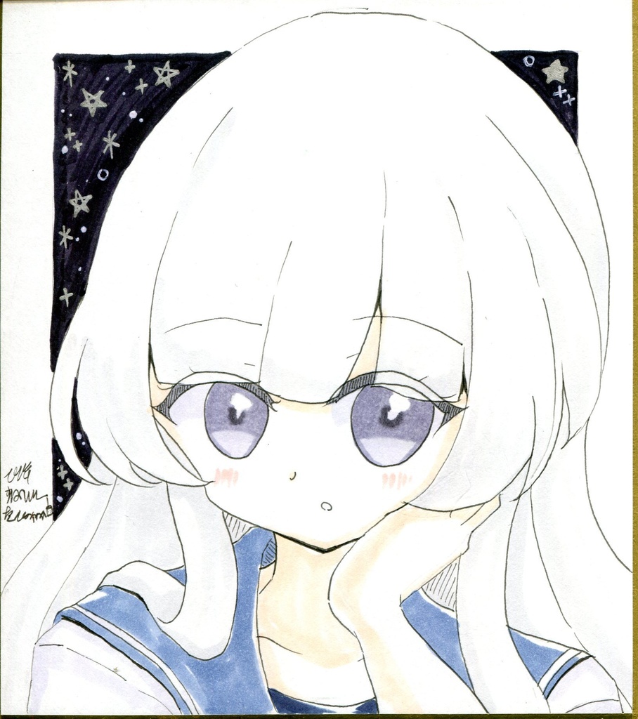 【原画 色紙】艦隊これくしょん 白雲