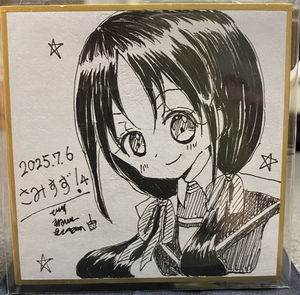 【原画 色紙】艦隊これくしょん 涼風(白黒)