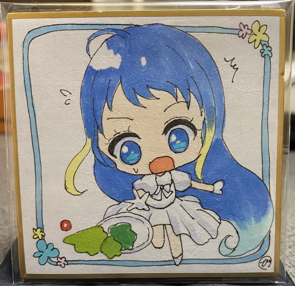 【原画 色紙】艦隊これくしょん 五月雨(ドレス)