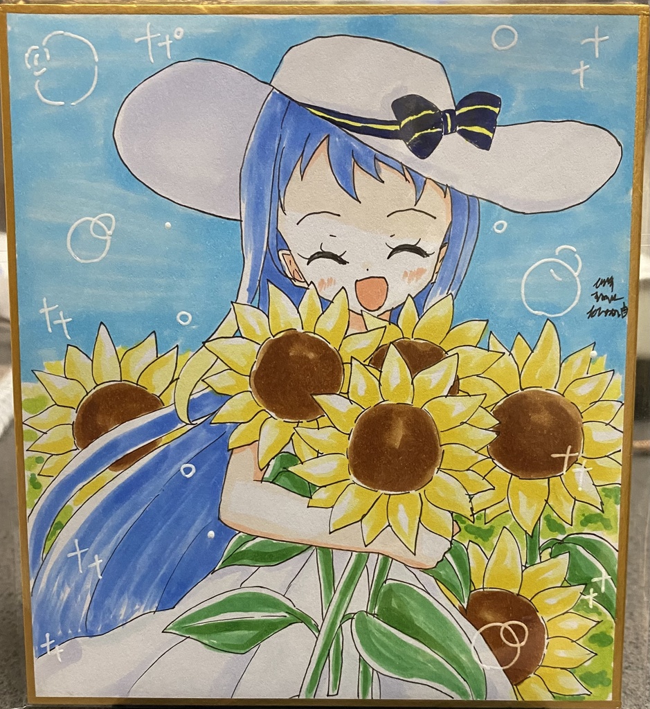 【原画 色紙】艦隊これくしょん 五月雨(ひまわり)