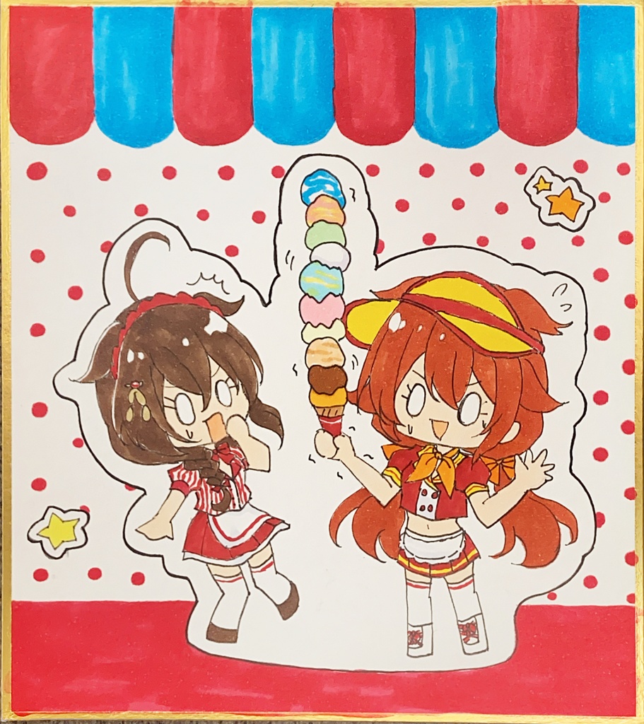 【原画 色紙】艦隊これくしょん 白露 時雨