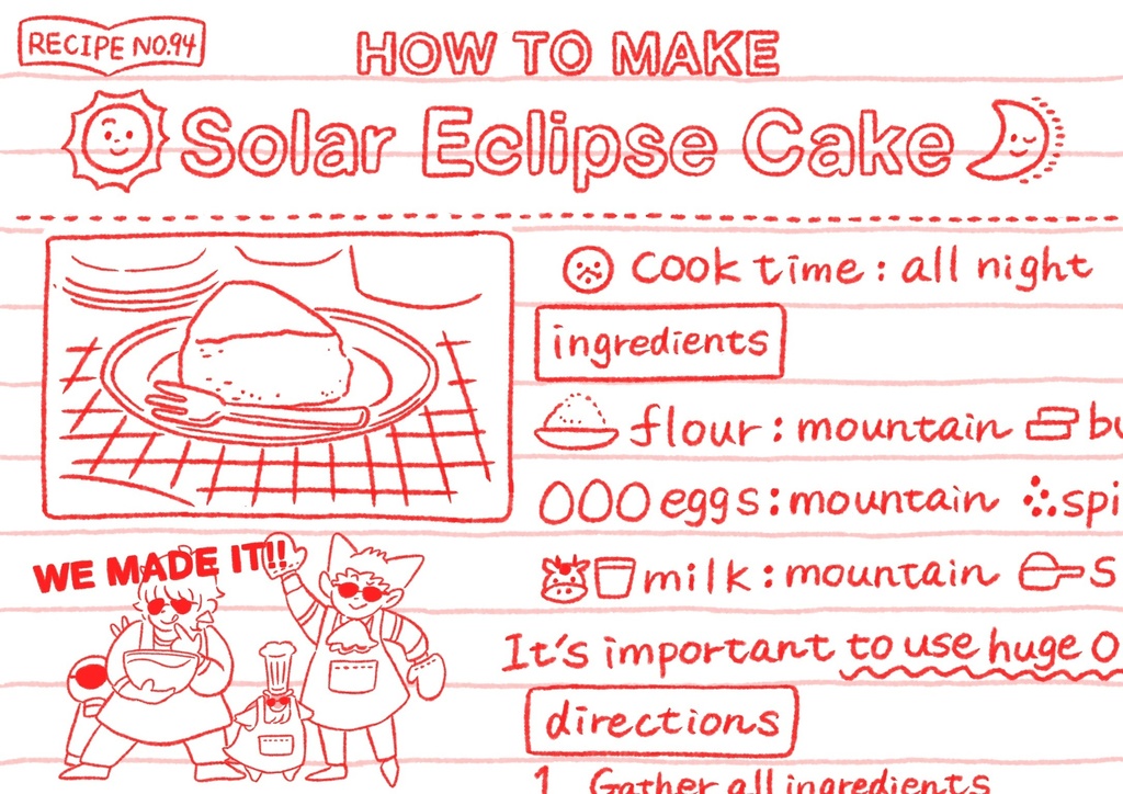 日食ケーキのつくりかた