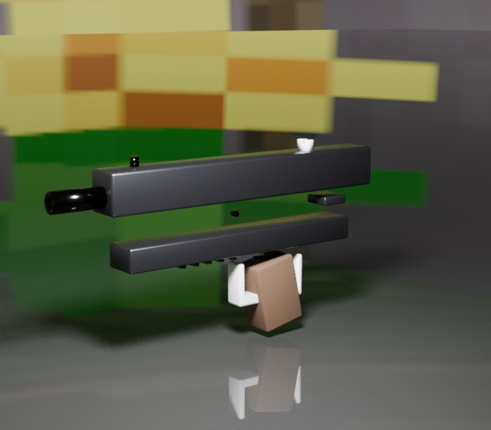 3Dモデル「銃」+ VRChat Yochu用ギミック