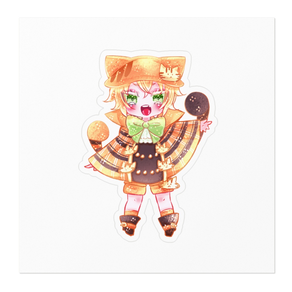 ◆夜渡とと デフォルメステッカー①(illustlator:プカ)