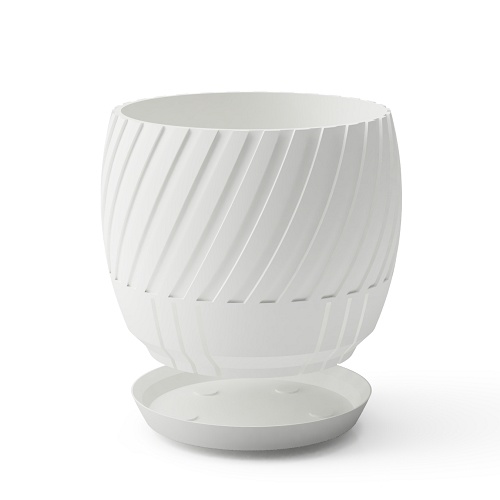 【3Dプリンタ用モデル】植木鉢 ストライプ模様