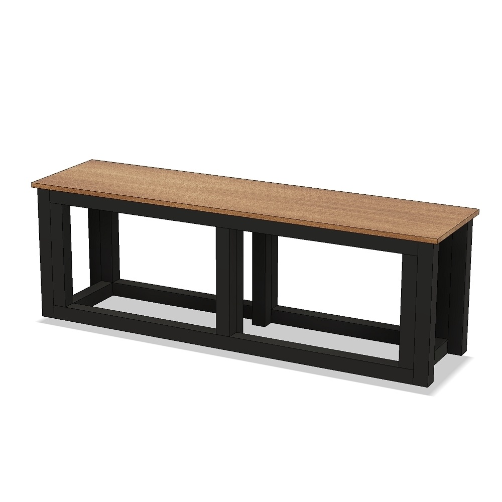 木製水槽台の図面(木取り図付き)、3Dモデル