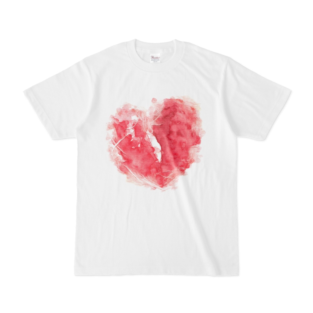 Heart1 シリーズイラストTシャツ　ホワイト
