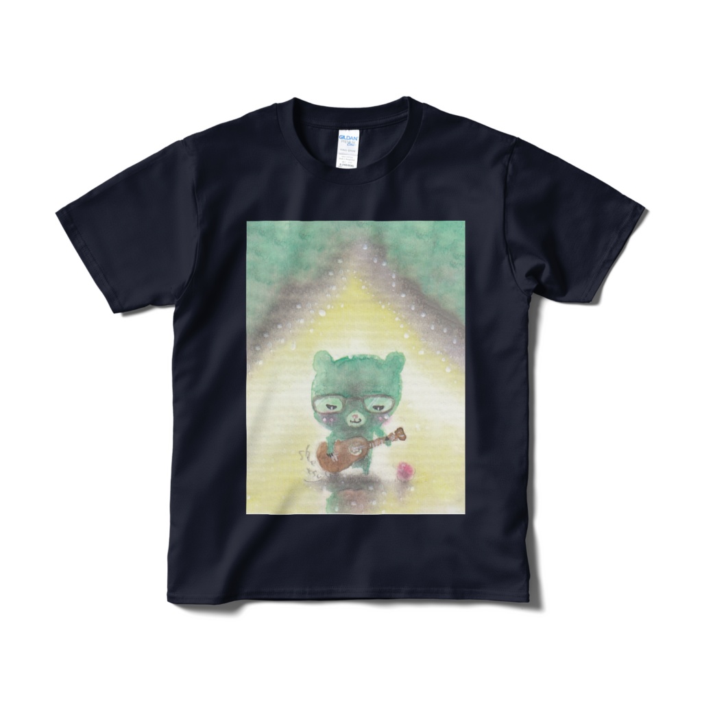 くまが背中で語るTシャツ[詩画アーティスト雪音]