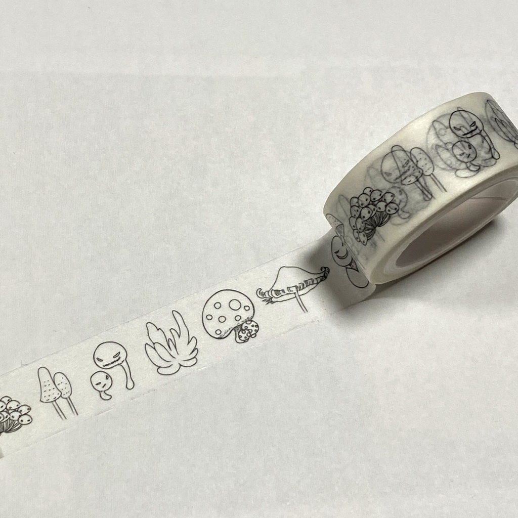 毒きのこ図鑑 マステ 15mm幅