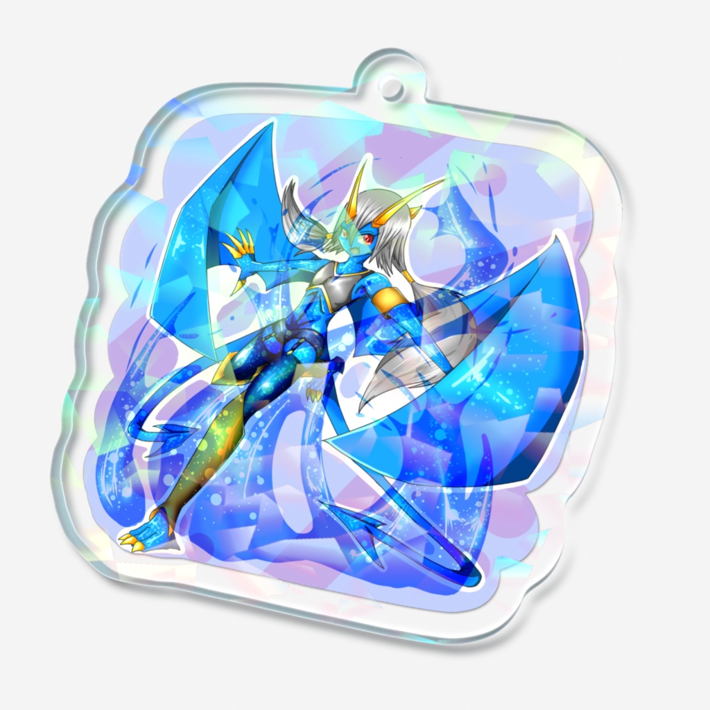 ホログラム入りアクリルキーホルダー【ブルーデビル】