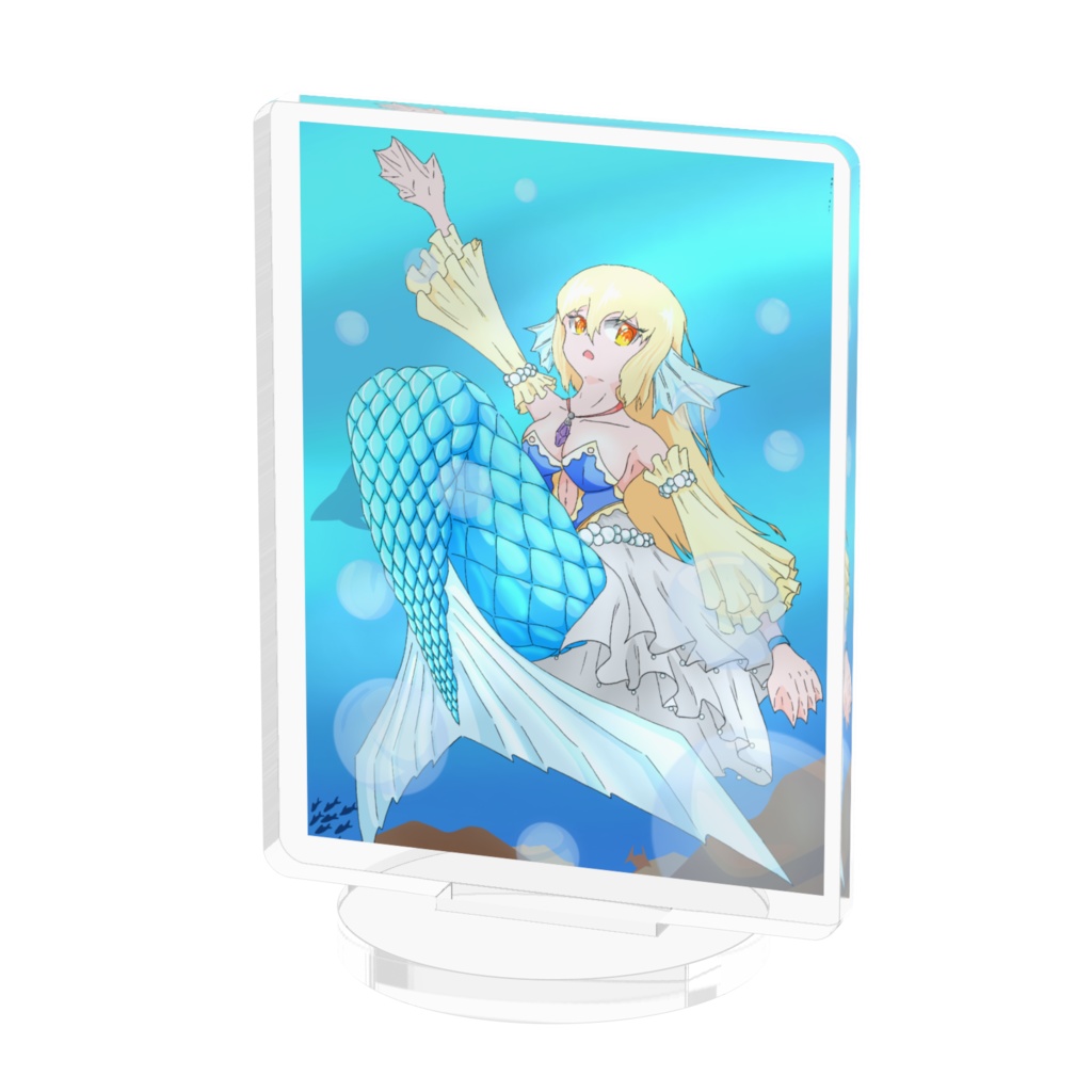 アクリルイラストスタンド【海の中の人魚さん】