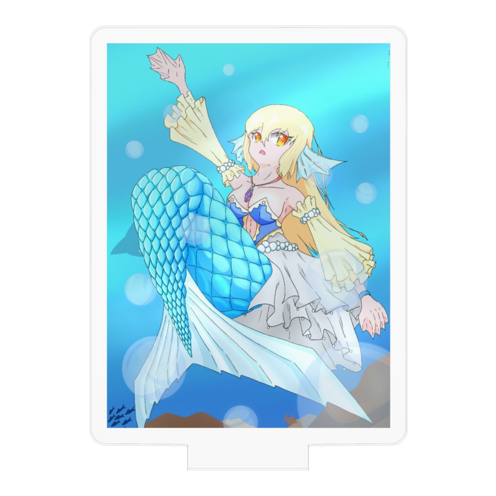 アクリルイラストスタンド【海の中の人魚さん】