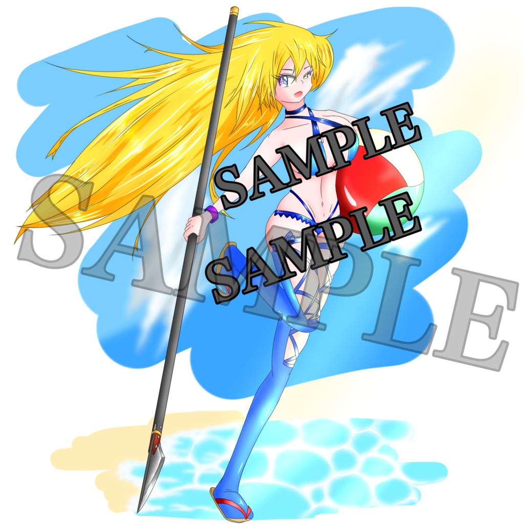 オリキャラアクスタ【青色水着のトゥールちゃん】