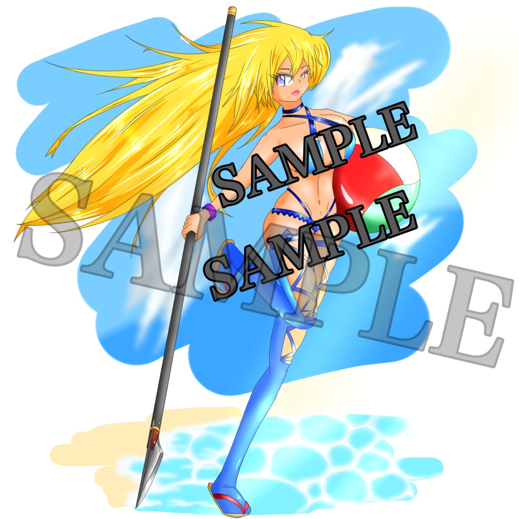 オリキャラアクスタ【青色水着のトゥールちゃん:日焼けver】
