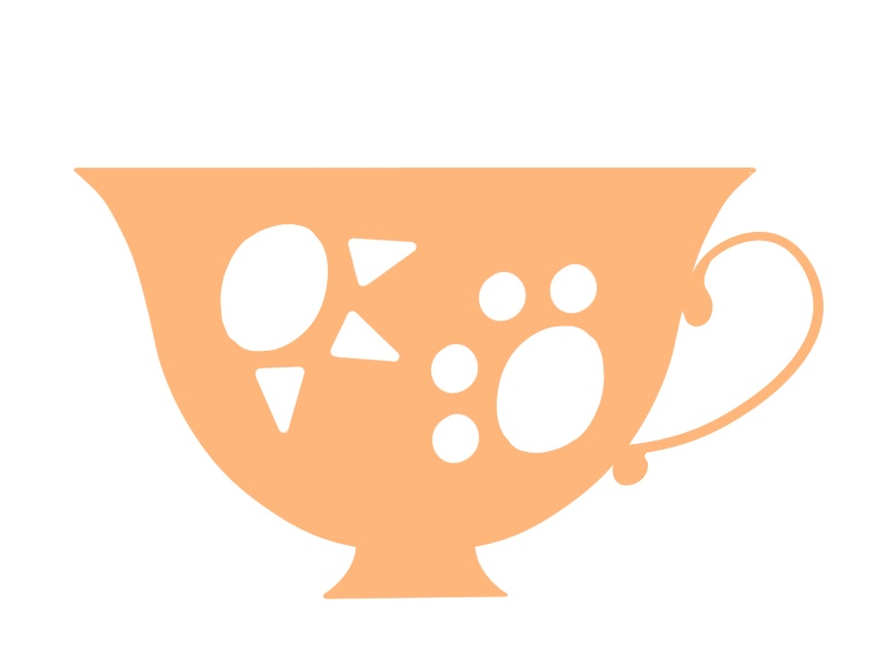 PFRDまものカフェさばとらロゴ アクリルキーホルダー(裏面コーティング版)