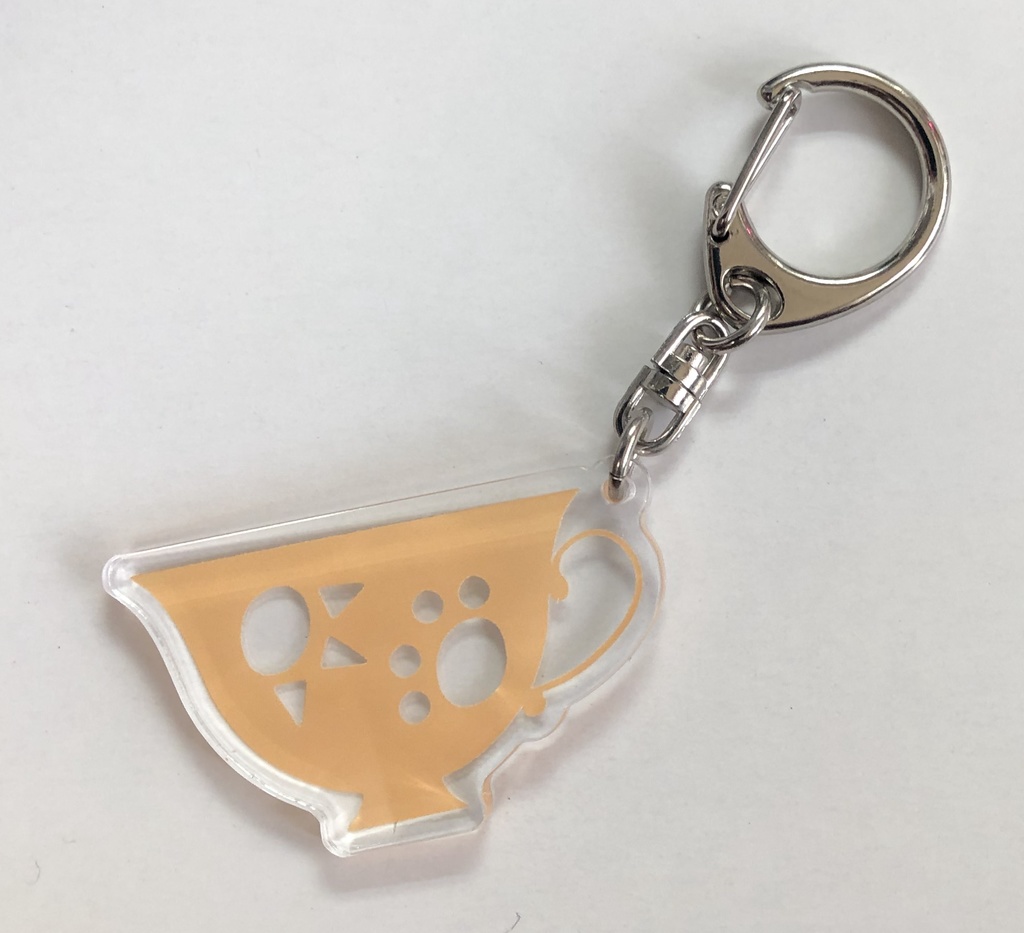 PFRDまものカフェさばとらロゴ アクリルキーホルダー(裏面コーティング版)