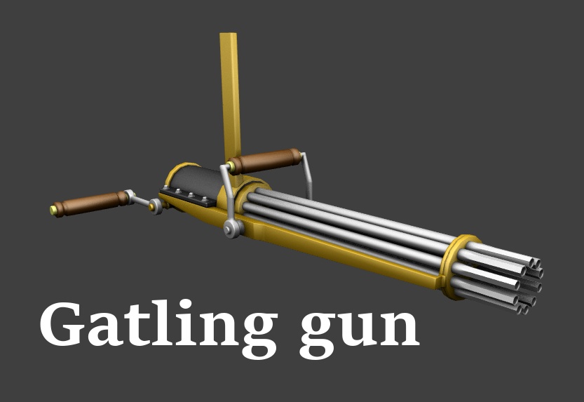 V1.1 FBX ガトリング砲 -西部劇-ウェスタン-