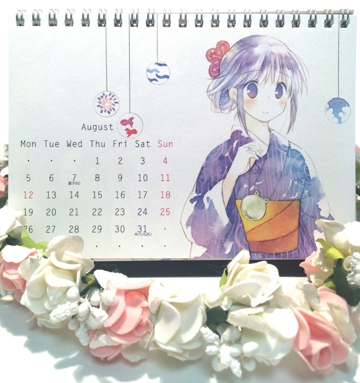 色素薄子さん 水彩卓上カレンダー 2019~2020