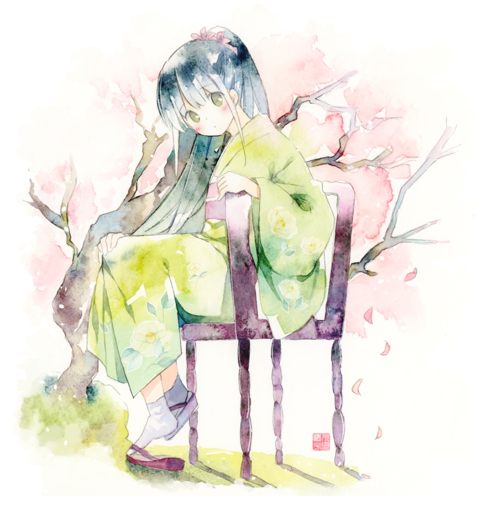 水彩画アクリルスタンド(春の記憶)