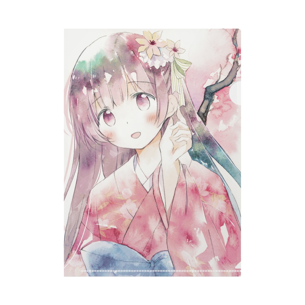 水彩画クリアファイル