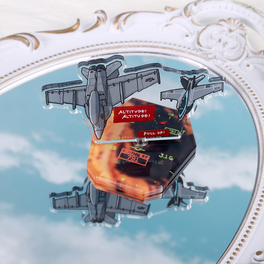 Rooster/Maverick - Rotating Acrylic Standee (+ Extra large rotating piece)