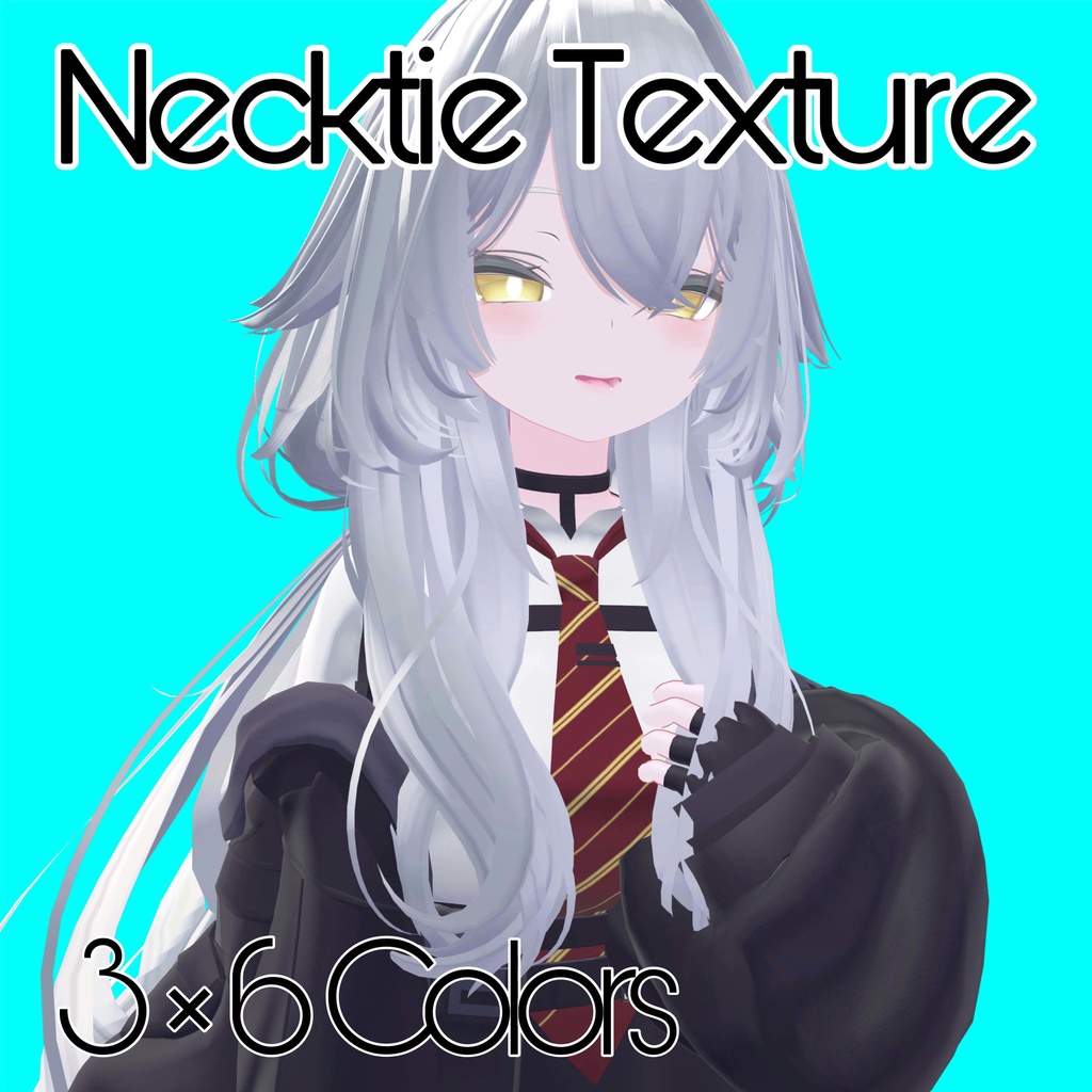 Rurune School  tie 3×6colors【Texture】ルルネ用ネクタイテクスチャ